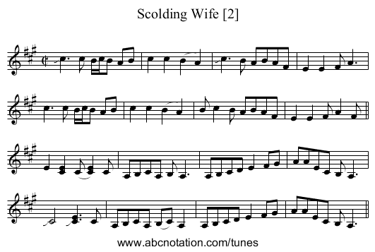 Scolding Wife [2] - staff notation