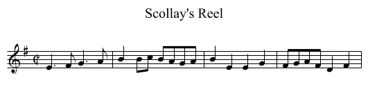 Scollay's Reel - staff notation