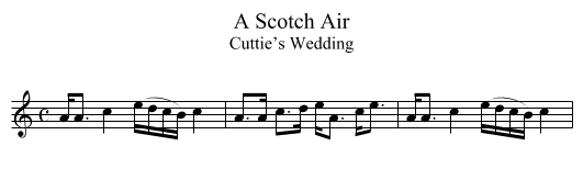 Scotch Air, A - staff notation