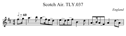 Scotch Air. TLY.037 - staff notation