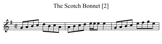 Scotch Bonnet [2], The - staff notation
