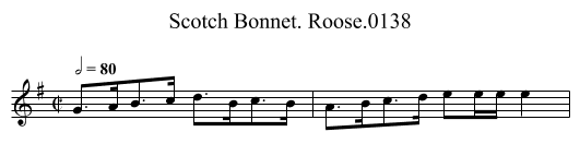 Scotch Bonnet. Roose.0138 - staff notation