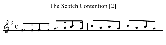 Scotch Contention [2], The - staff notation
