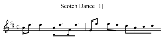 Scotch Dance [1] - staff notation