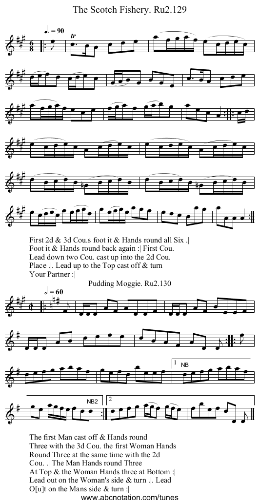 Scotch Fishery. Ru2.129, The - staff notation