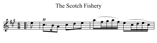 Scotch Fishery, The - staff notation