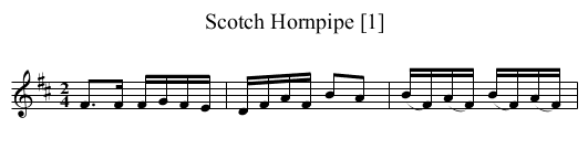 Scotch Hornpipe [1] - staff notation