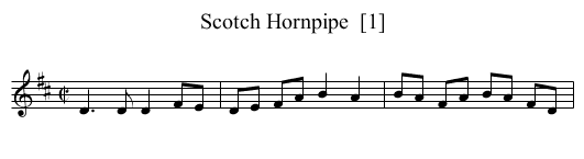 Scotch Hornpipe  [1] - staff notation