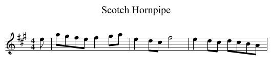 Scotch Hornpipe - staff notation