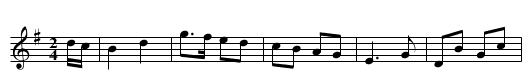 Scotch Jenny [1] - staff notation
