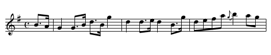 Scotch March [4], A - staff notation