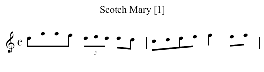 Scotch Mary [1] - staff notation