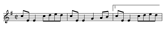 Scotch Mary - staff notation