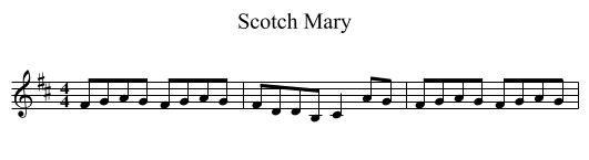 Scotch Mary - staff notation
