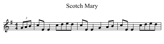 Scotch Mary - staff notation