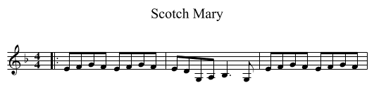 Scotch Mary - staff notation