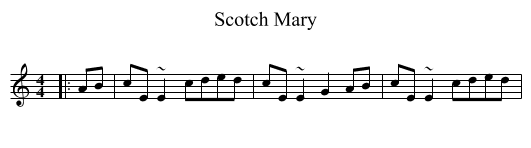 Scotch Mary - staff notation