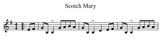 Scotch Mary - staff notation