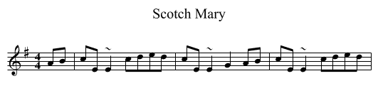 Scotch Mary - staff notation