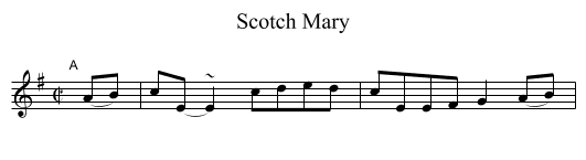 Scotch Mary - staff notation