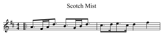 Scotch Mist - staff notation