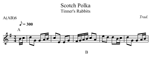 Scotch Polka - staff notation