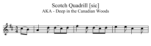 Scotch Quadrill [sic] - staff notation