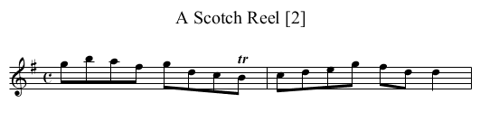Scotch Reel [2], A - staff notation