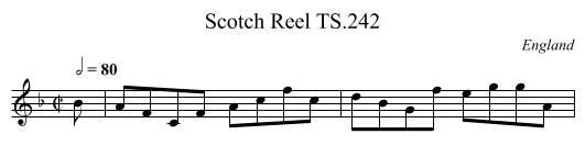 Scotch Reel TS.242 - staff notation