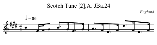 Scotch Tune [2],A. JBa.24 - staff notation