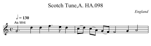 Scotch Tune,A. HA.098 - staff notation