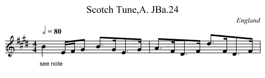 Scotch Tune,A. JBa.24 - staff notation