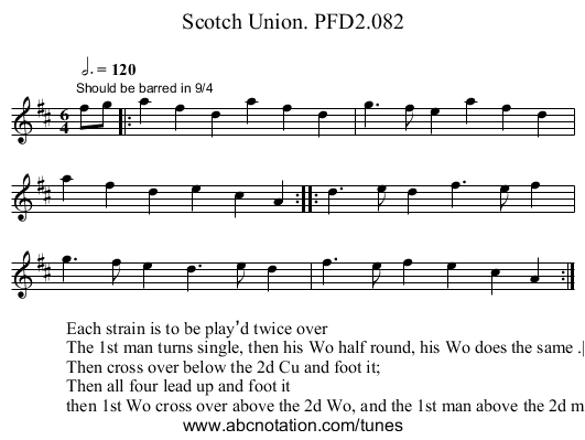 Scotch Union. PFD2.082 - staff notation