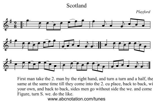 Scotland - staff notation