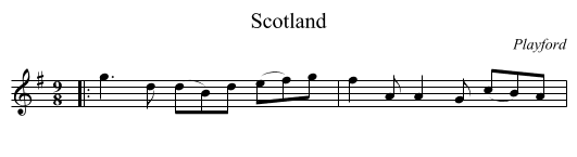 Scotland - staff notation