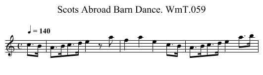 Scots Abroad Barn Dance. WmT.059 - staff notation