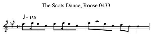 Scots Dance, Roose.0433, The - staff notation