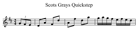 Scots Grays Quickstep - staff notation