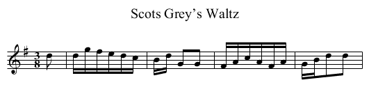 Scots Grey’s Waltz - staff notation