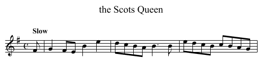 Scots Queen, the  - staff notation