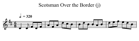 Scotsman Over the Border (j) - staff notation