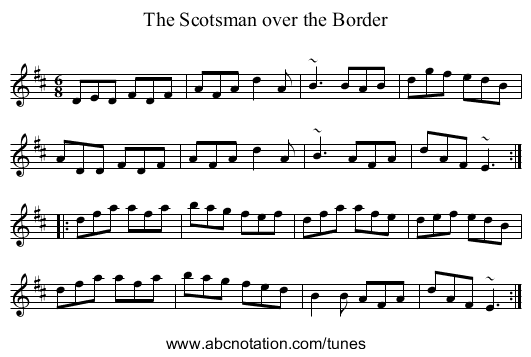 Scotsman over the Border, The - staff notation