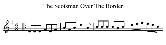 Scotsman Over The Border, The  - staff notation