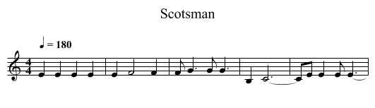 Scotsman - staff notation