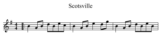 Scotsville - staff notation