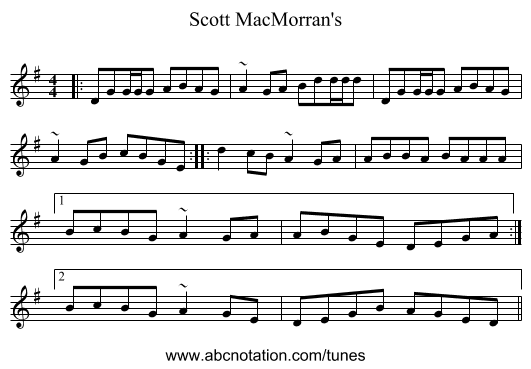 Scott MacMorran's - staff notation