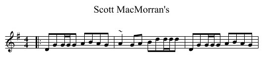 Scott MacMorran's - staff notation