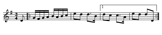 Scottiche d'Alsace - staff notation
