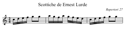 Scottiche de Ernest Lurde - staff notation