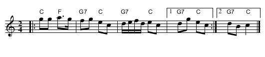 Scottiche de Roquefort - staff notation